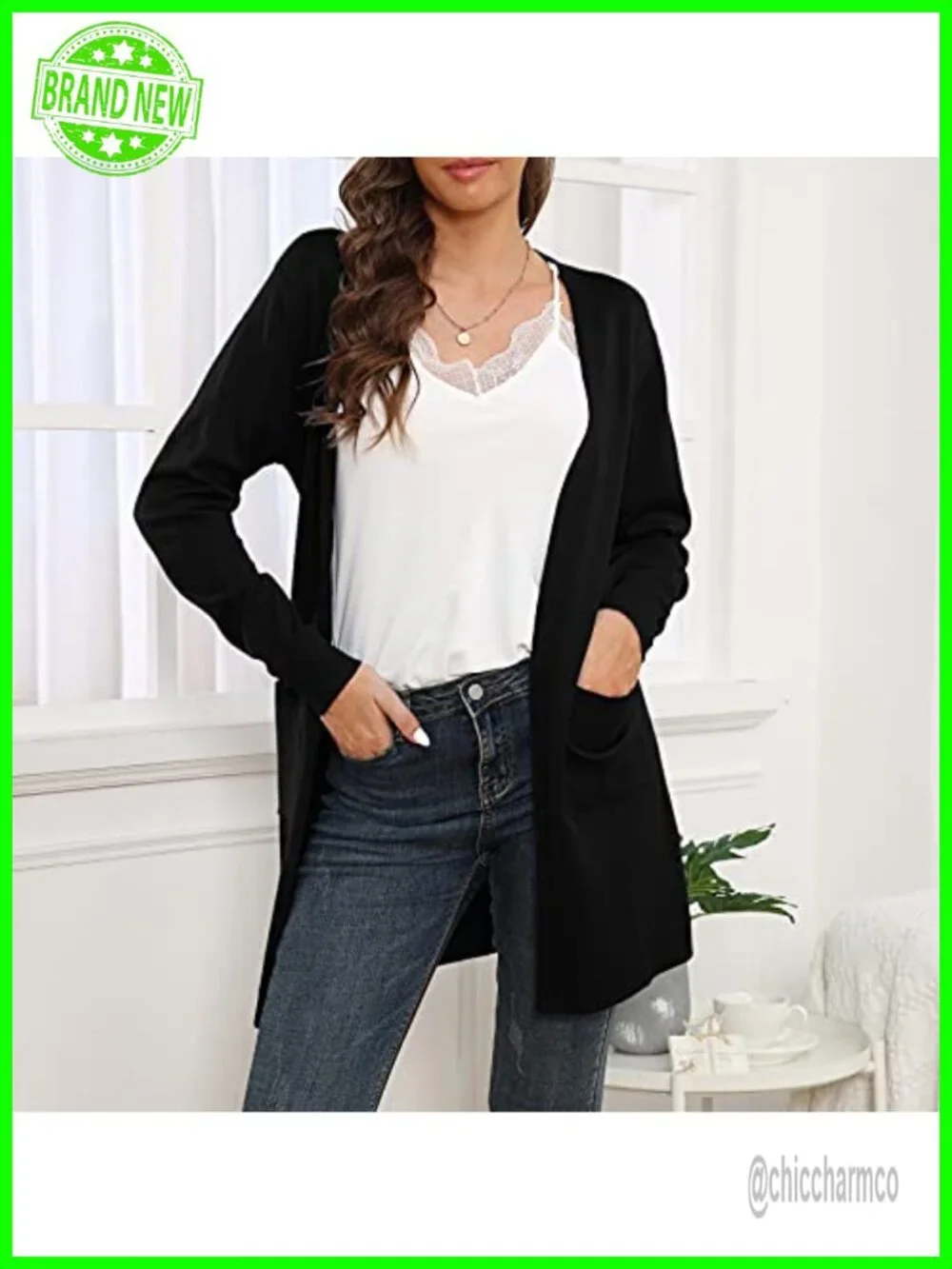 Women's Long Sleeve Open Front Cardigan